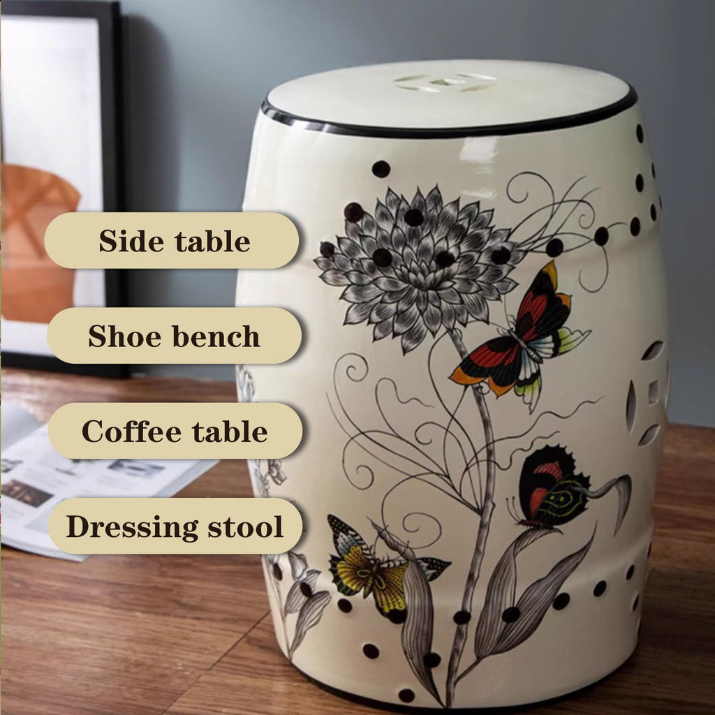 Glazed Ceramic Garden Stool B4222