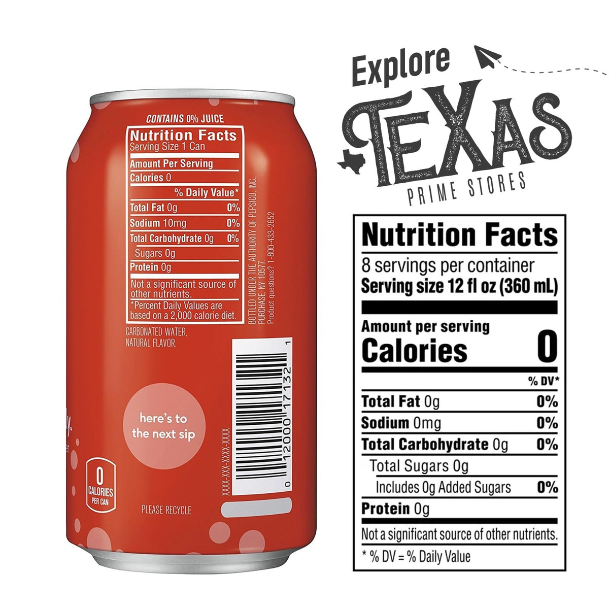 Strawberry Flavored Sparkling Water 12 fl oz Aluminum Can 20-Pack X76037