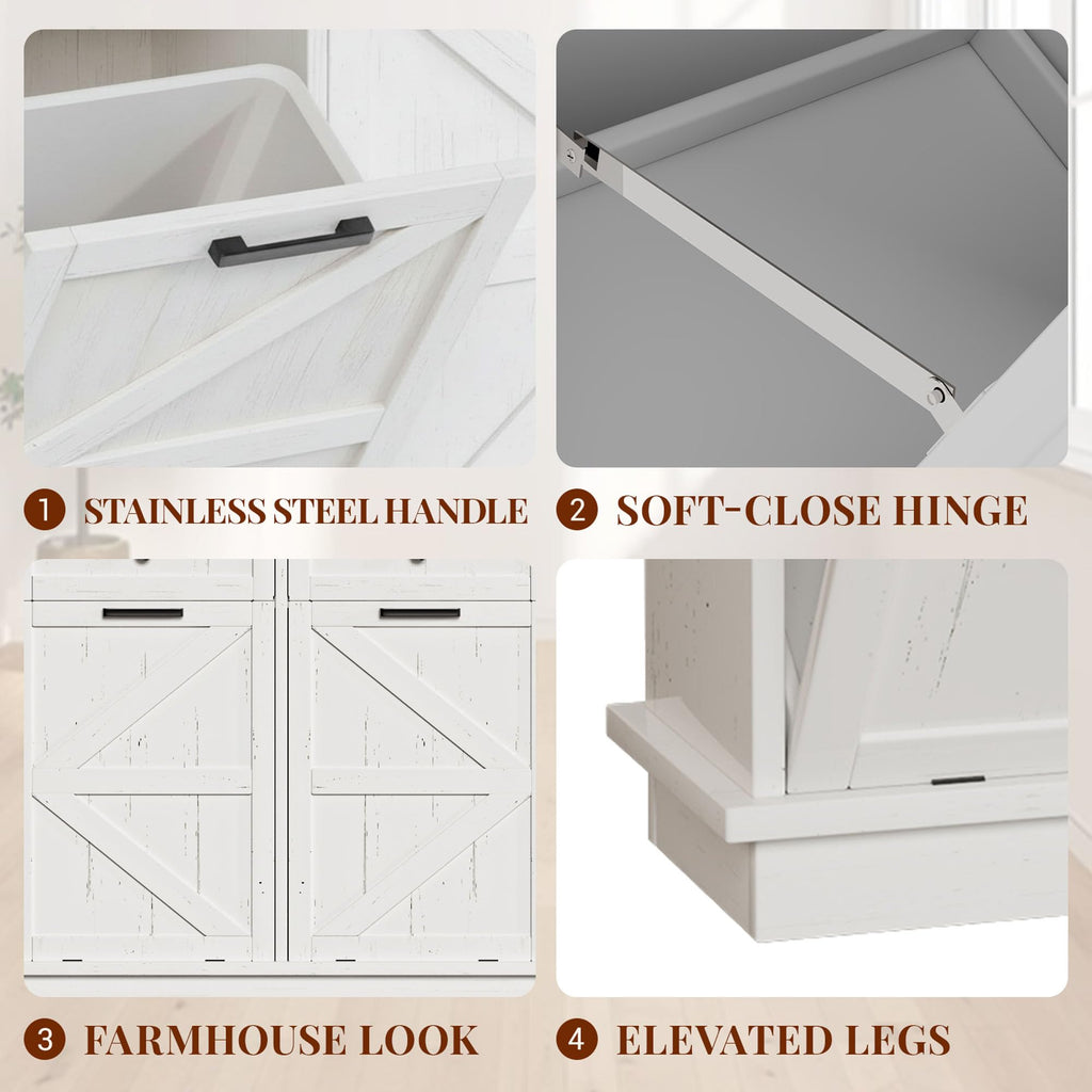 10 Gallon Double Tilt Out Trash Can Cabinet R391425
