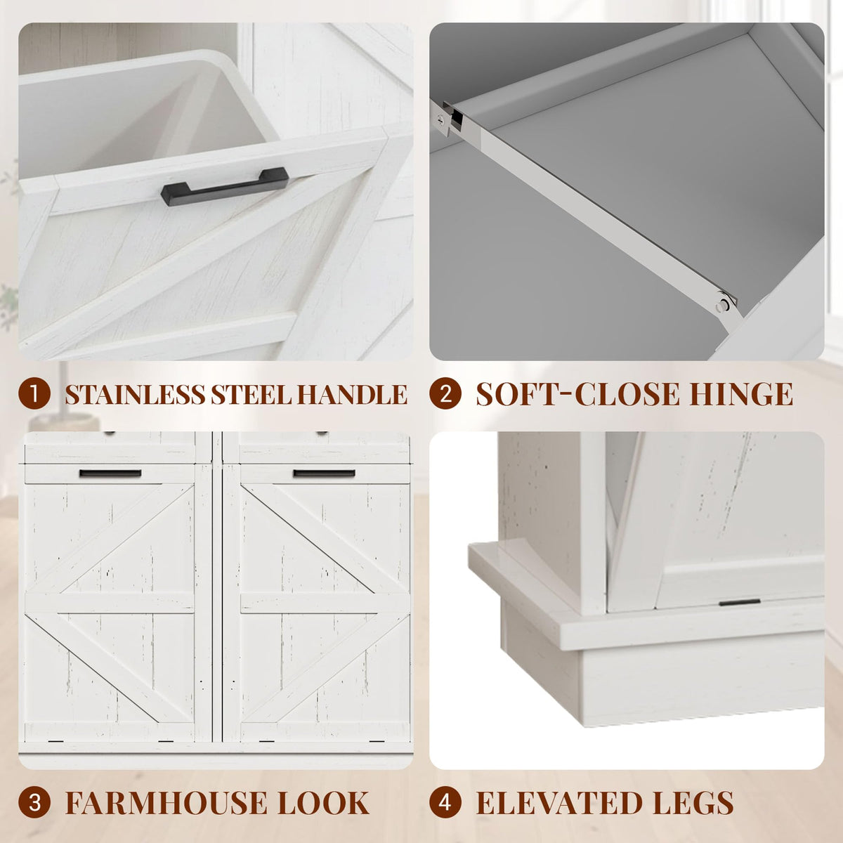 10 Gallon Double Tilt Out Trash Can Cabinet R391425
