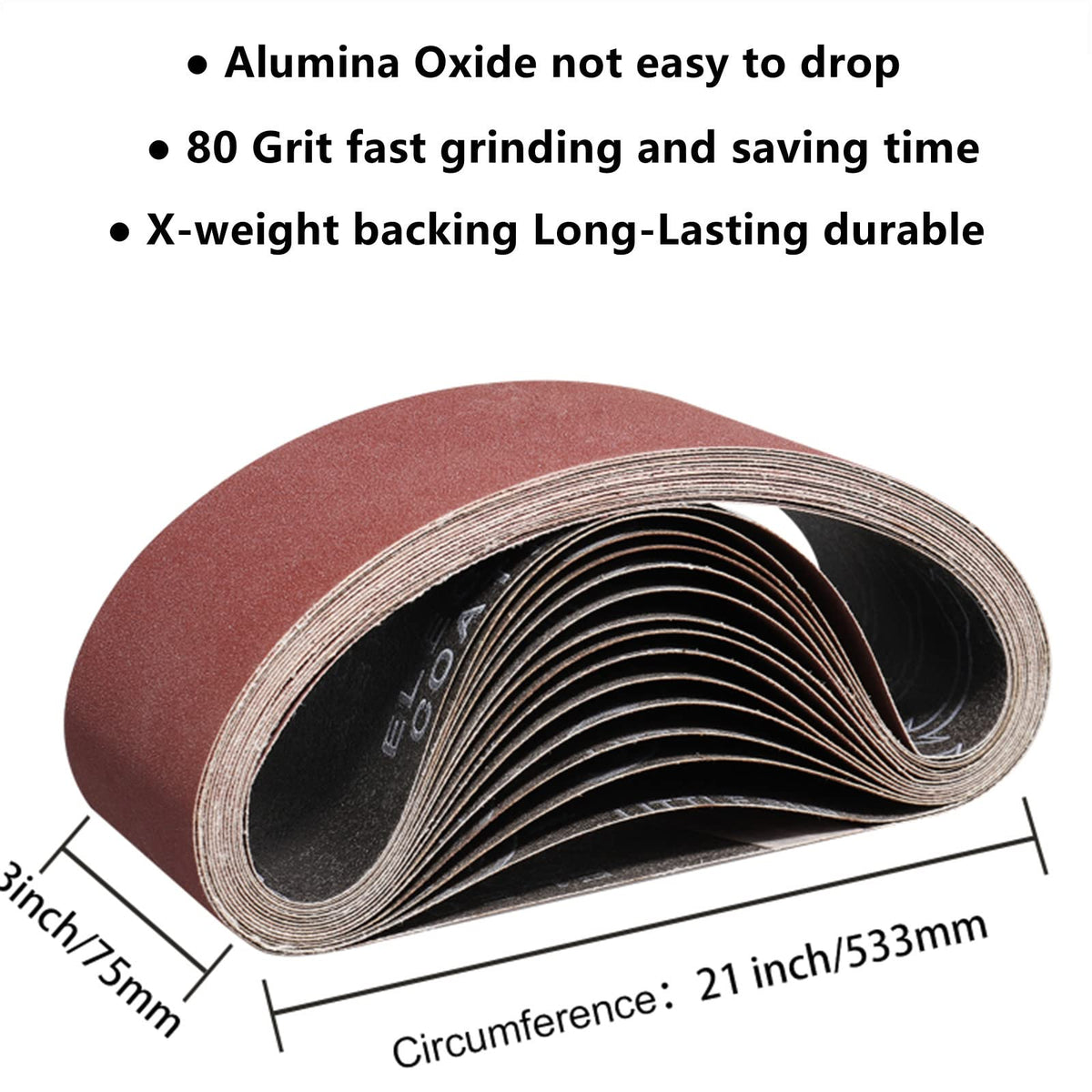 80 Grit 4x36 Inch Sanding Belts N758