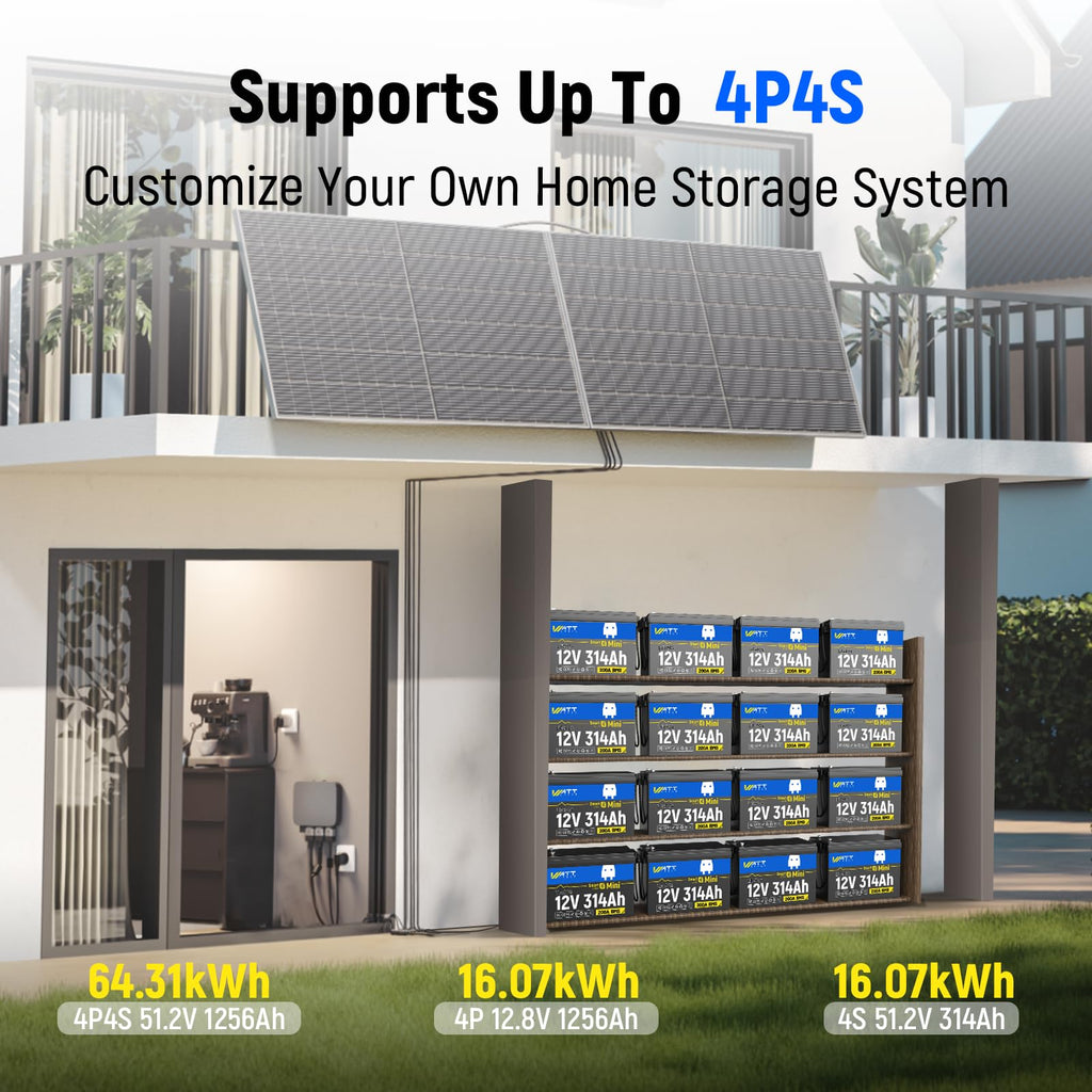12V 314Ah LiFePO4 Battery 2 Pack D217