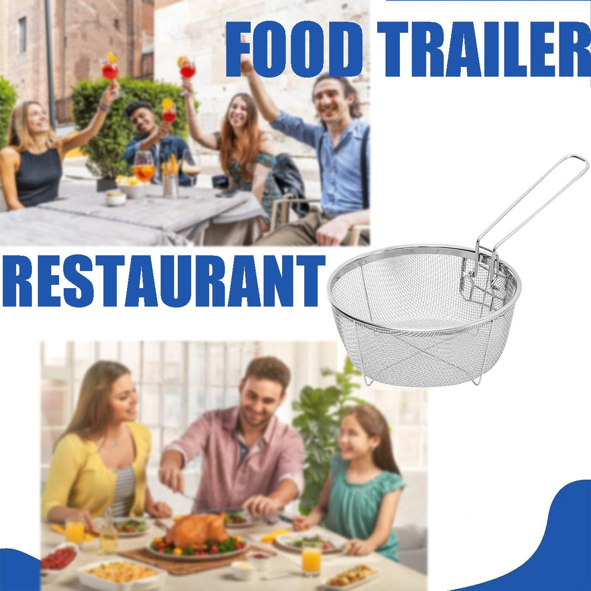 9 Inch Stainless Steel Deep Fry Basket with Handle K902