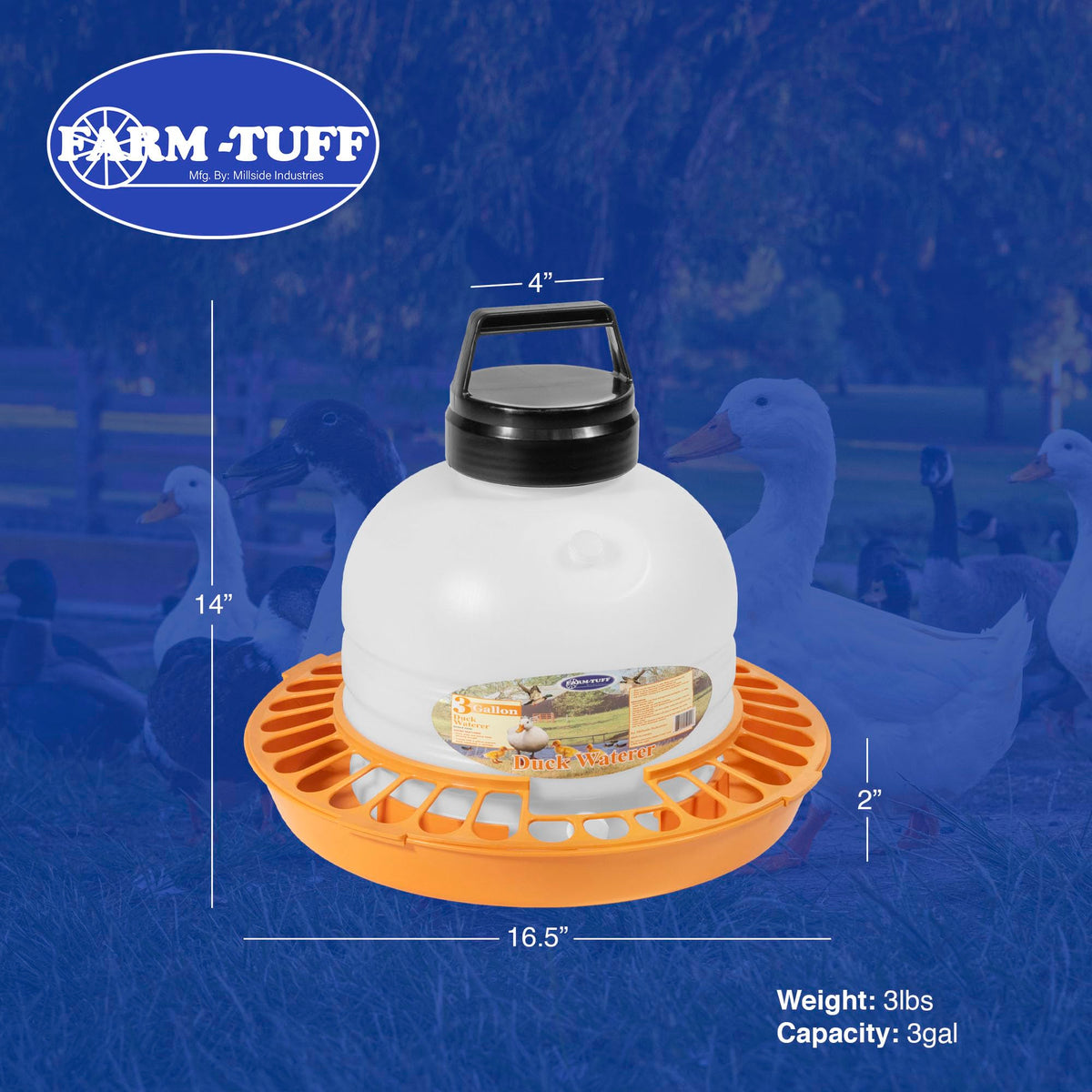 3 Gallon BPA-Free Plastic Poultry Waterer T107