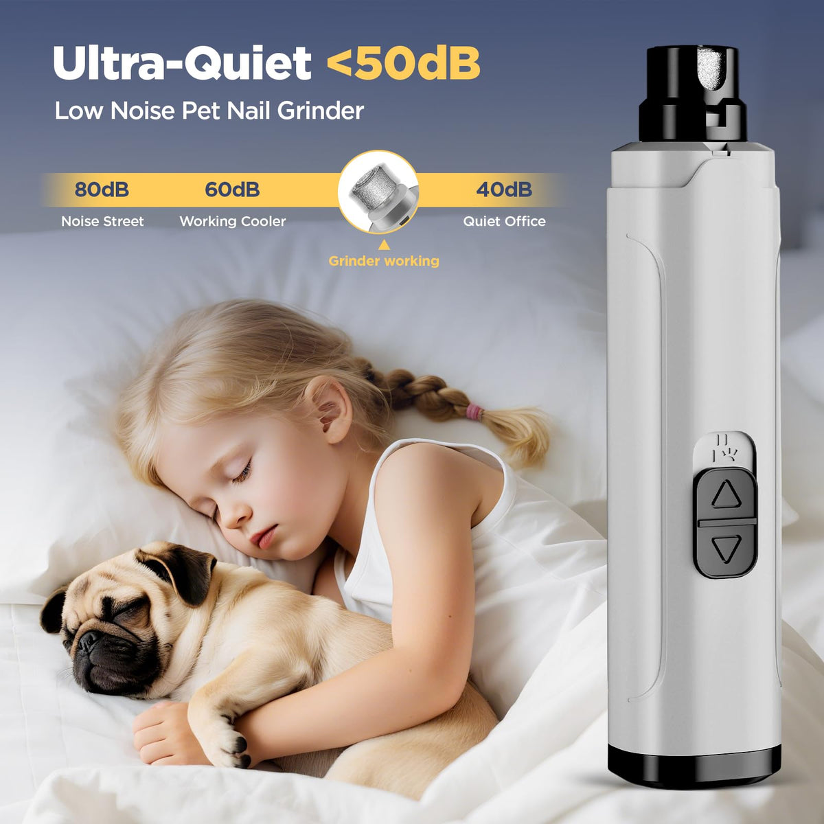 Electric Pet Nail Grinder with LED Lights X5408