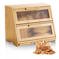 Large Capacity Bamboo Bread Box B534927