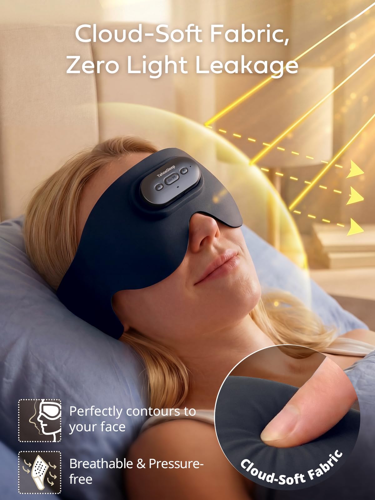 Ultra-Thin Adjustable Sleep Mask with Bluetooth 5.4 R898