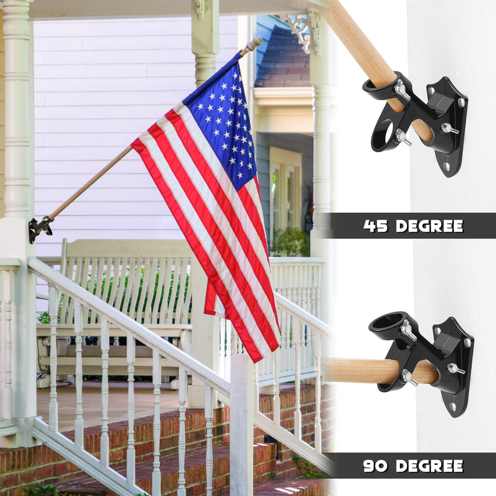 4 Pcs Black Flag Pole Holder H2149