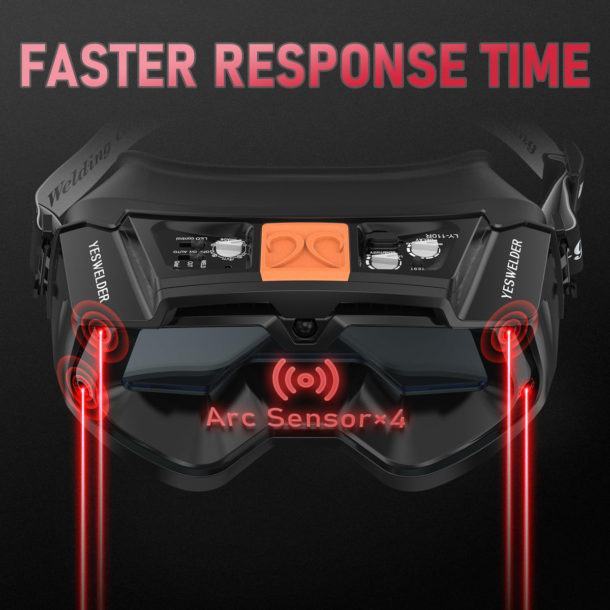 Auto-Darkening Welding Goggles with LED Light and Face Shield T46508