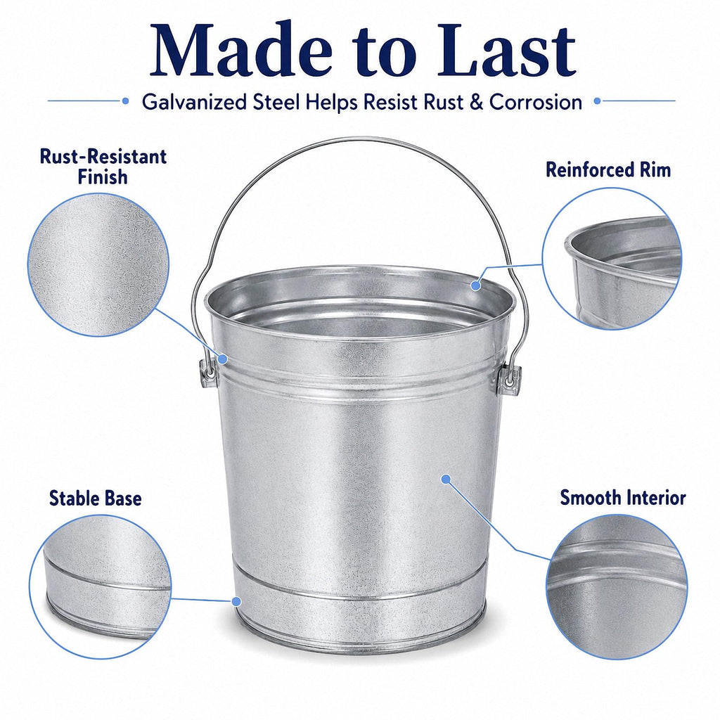 Galvanized Steel Airtight Storage Jar with Locking Lid C6618