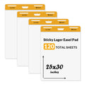 Self Stick Flip Chart Paper, 25x30 Inches, 30 Sheets/Pad, 4 Pack O25167