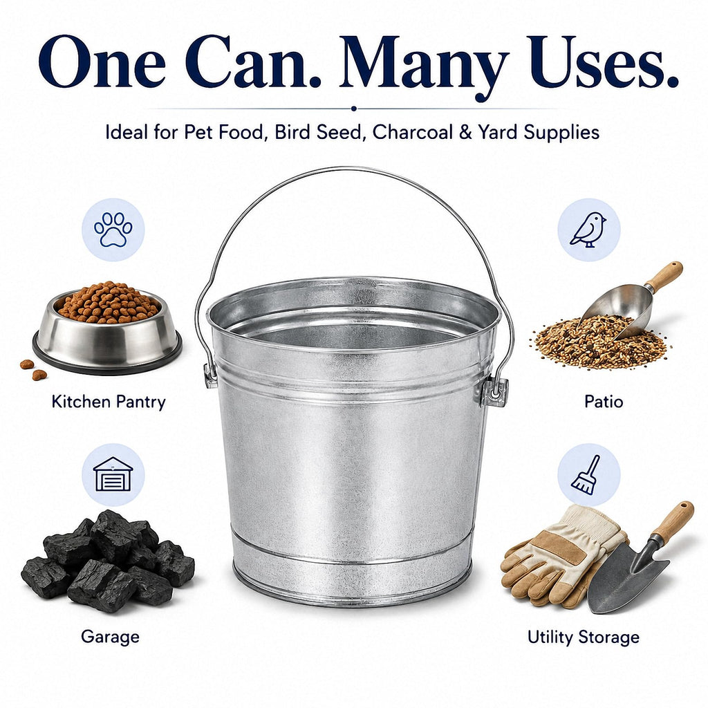 Galvanized Steel Airtight Storage Jar with Locking Lid C6618