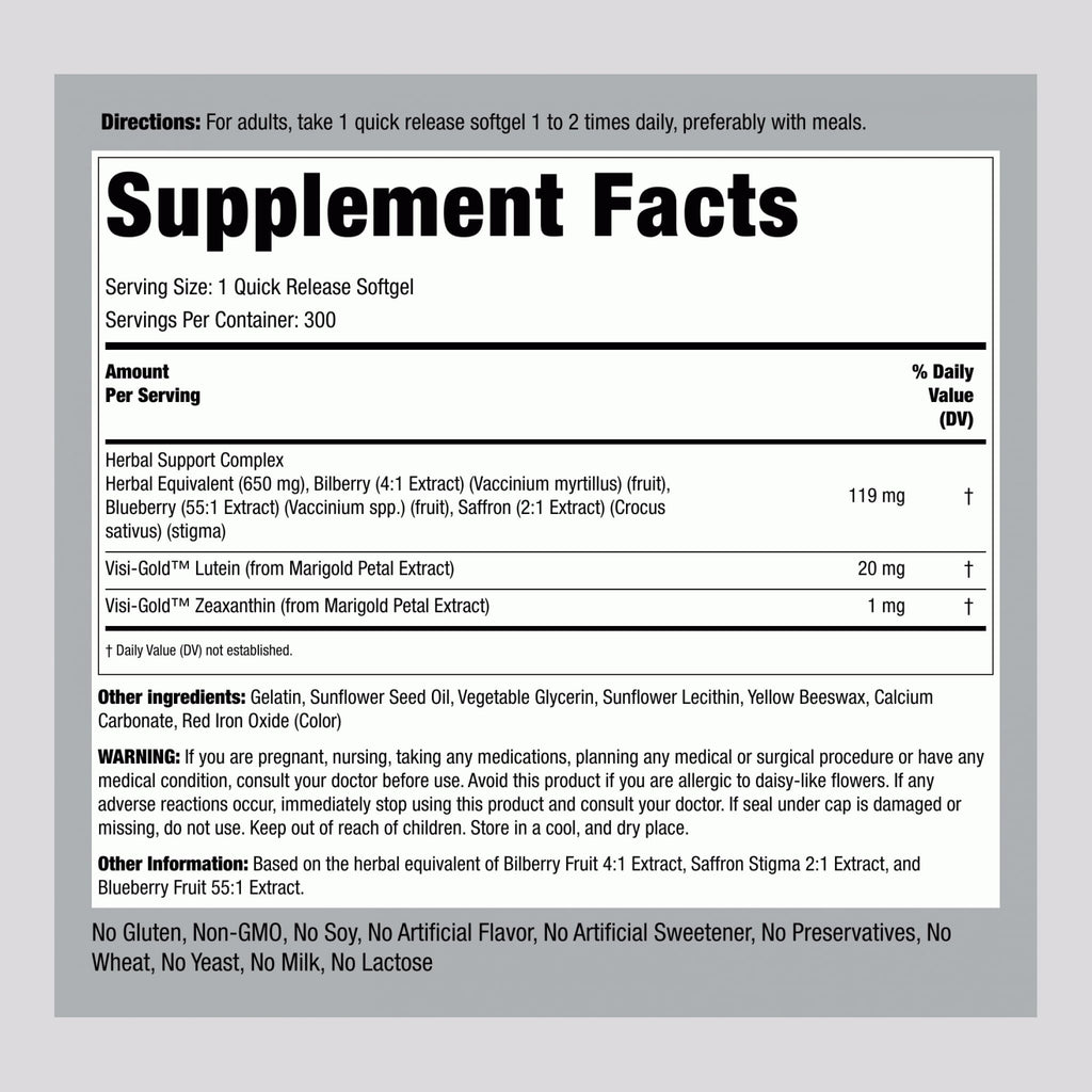 Eye Health Complex 300 Softgels N150908