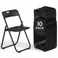 Black Plastic Folding Chairs 10 Pack R522540