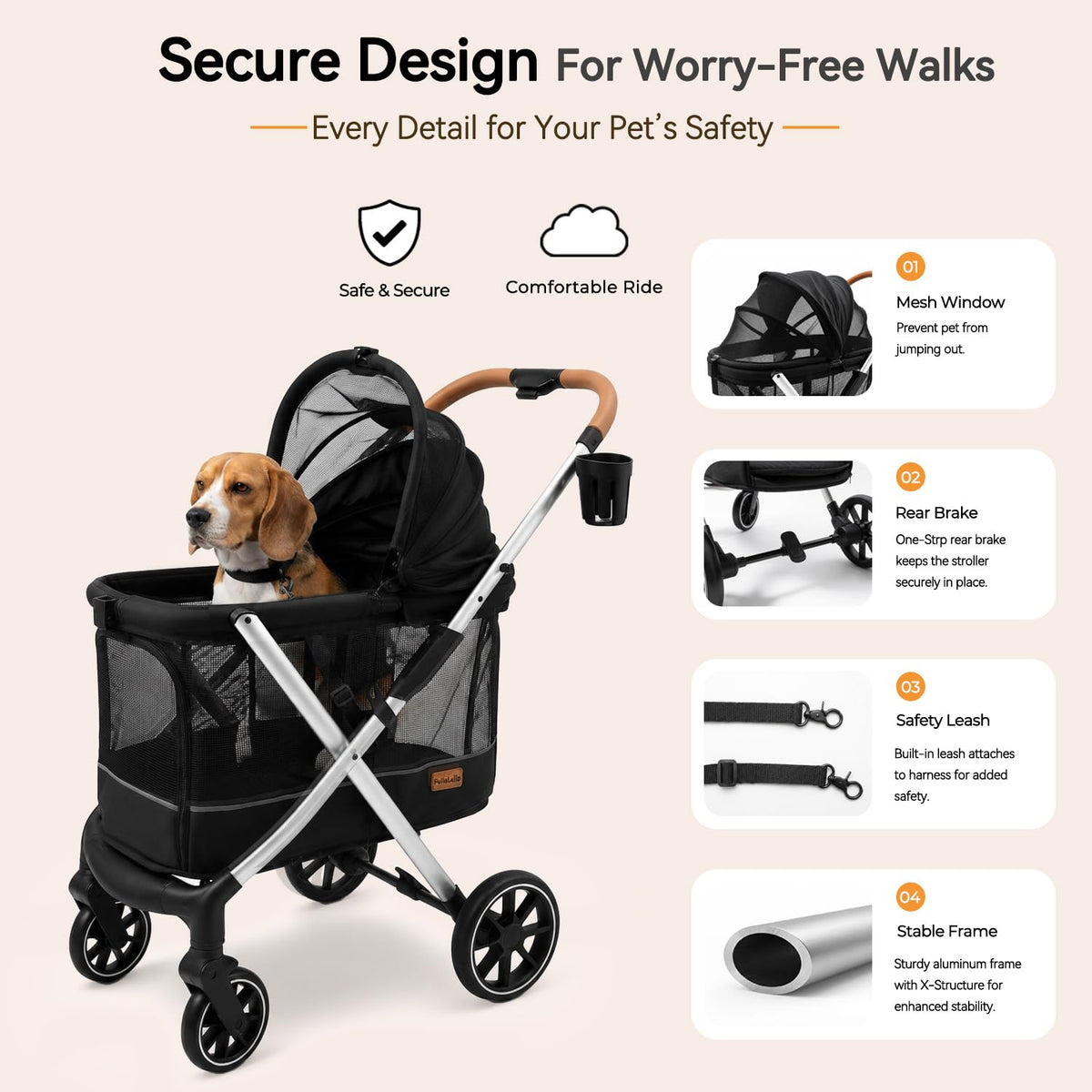 Lightweight Aluminum Dog Stroller M856767