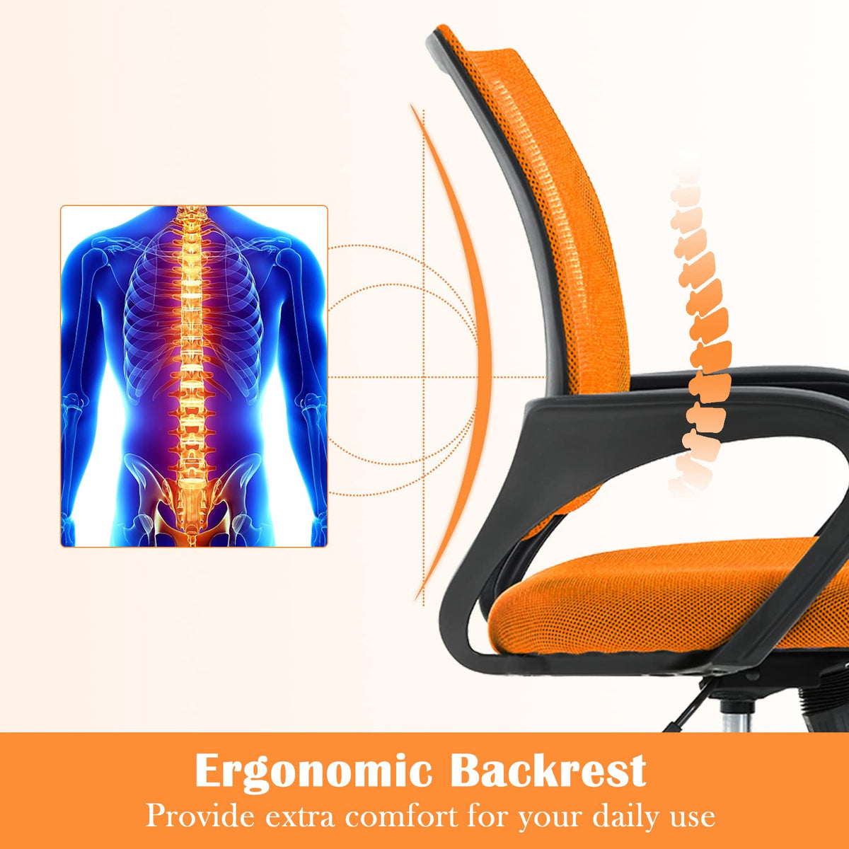 Adjustable Mesh Office Chair with Lumbar Support N106514