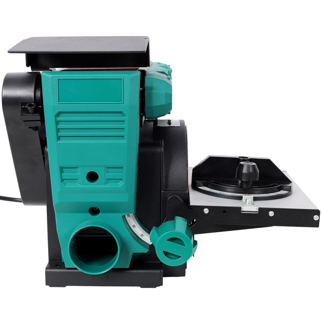 Benchtop Belt and Disc Sander 4x36 Inch Belt 6 Inch Disc Adjustable 0-90 Degree Tilt Green S338388