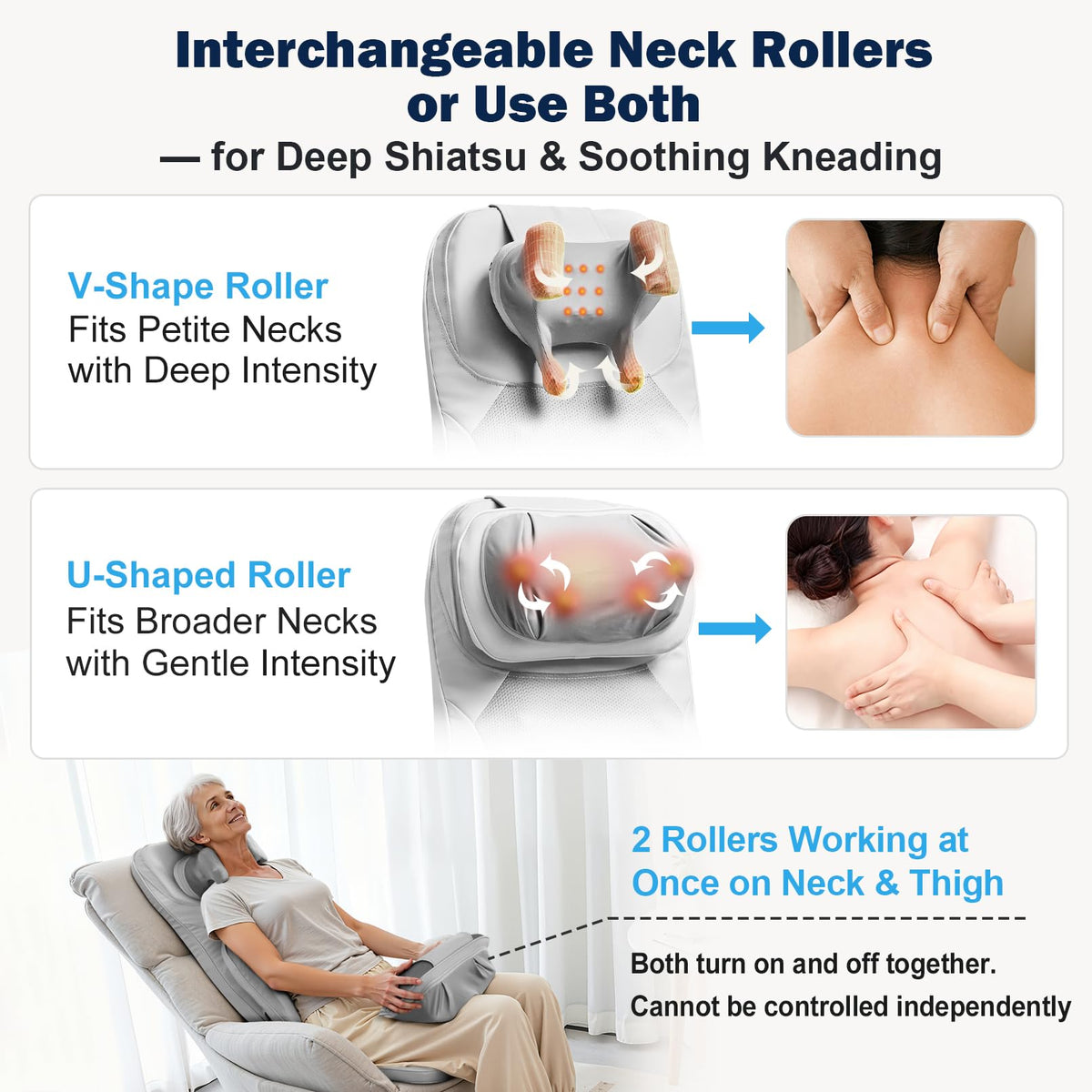 Grey Back Massager with Heat B7413