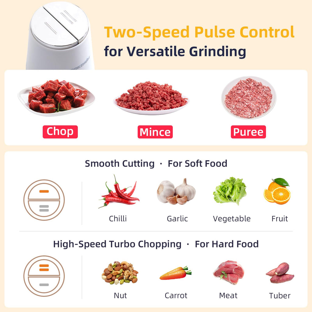 500W Stainless Steel 8-Cup Glass Bowl Food Processor N7971