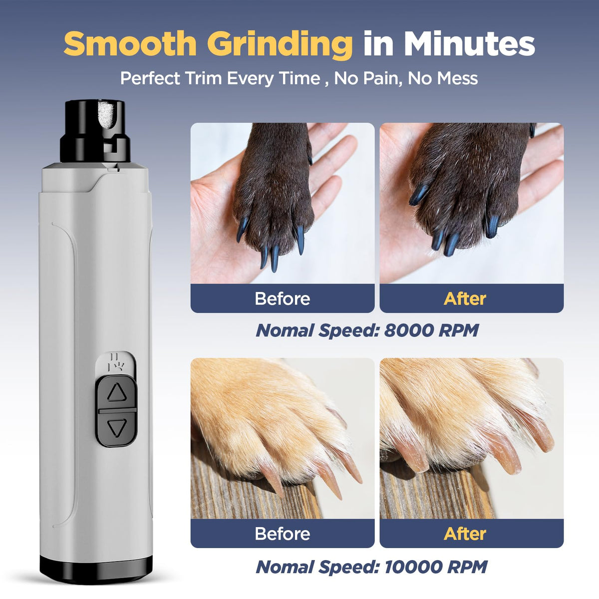Electric Pet Nail Grinder with LED Lights X5408
