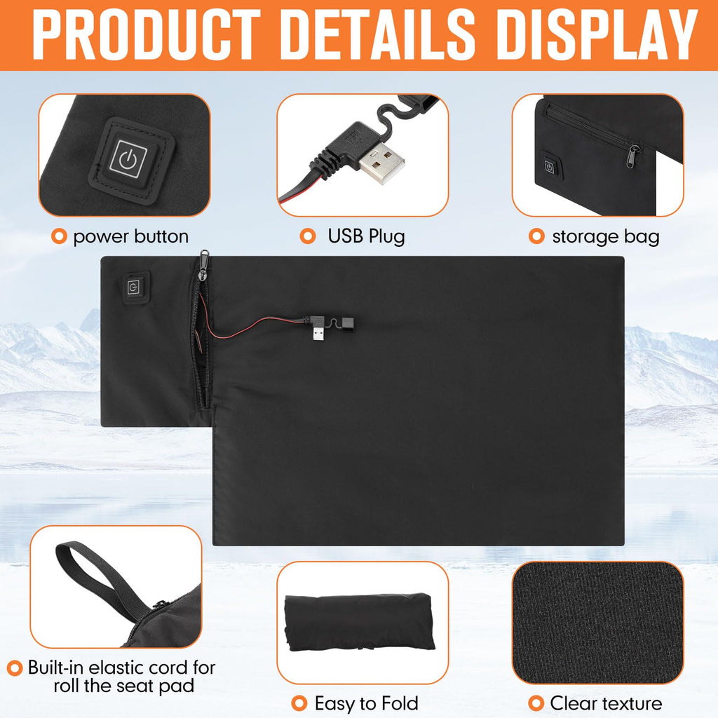2 Pack Heated Stadium Seat Cushion V42201