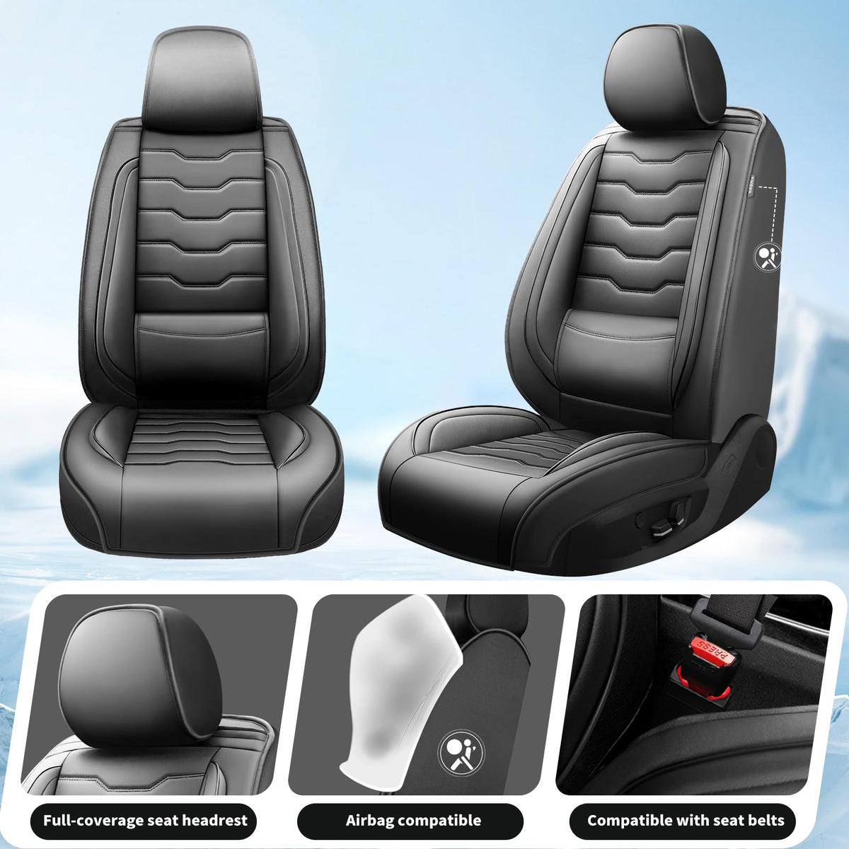 Black Car Seat Covers L47854