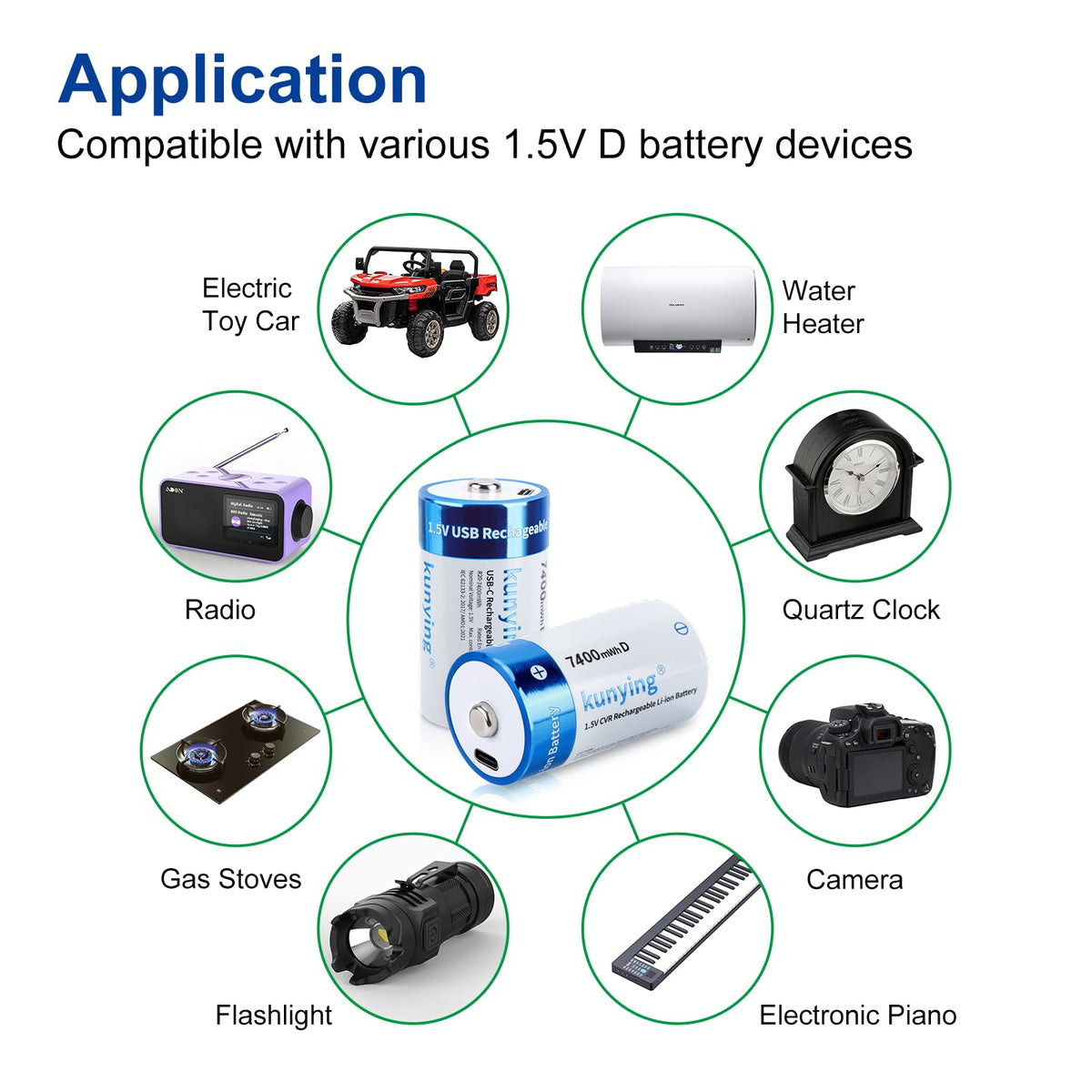 Rechargeable D Batteries with Charging Z4123