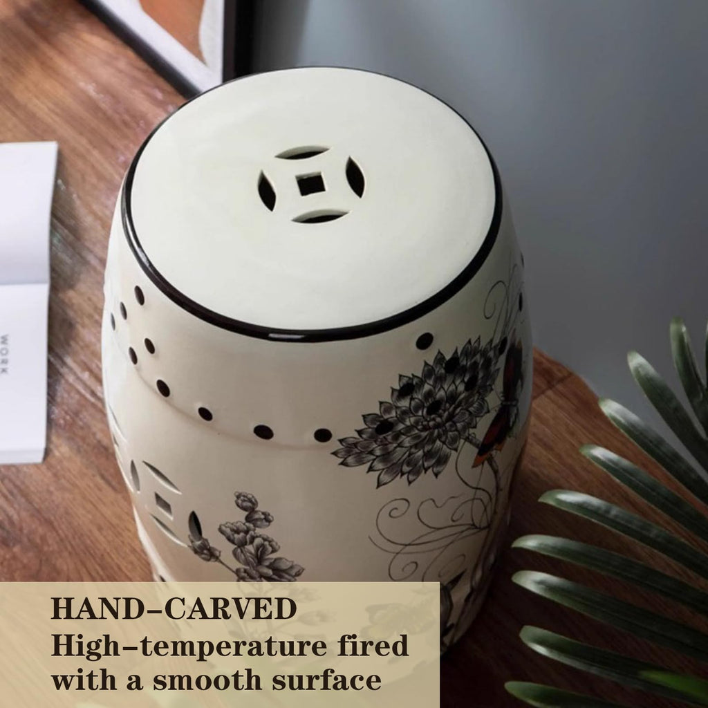 Glazed Ceramic Garden Stool B4222