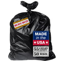 55 Gallon Heavy Duty 3 Mil Black Trash Bags 50 Ct H64898