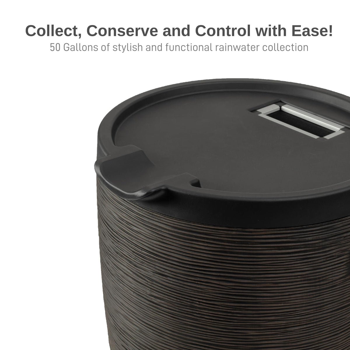 50-Gallon Rain Barrel with Stand and Removable Lid G46922