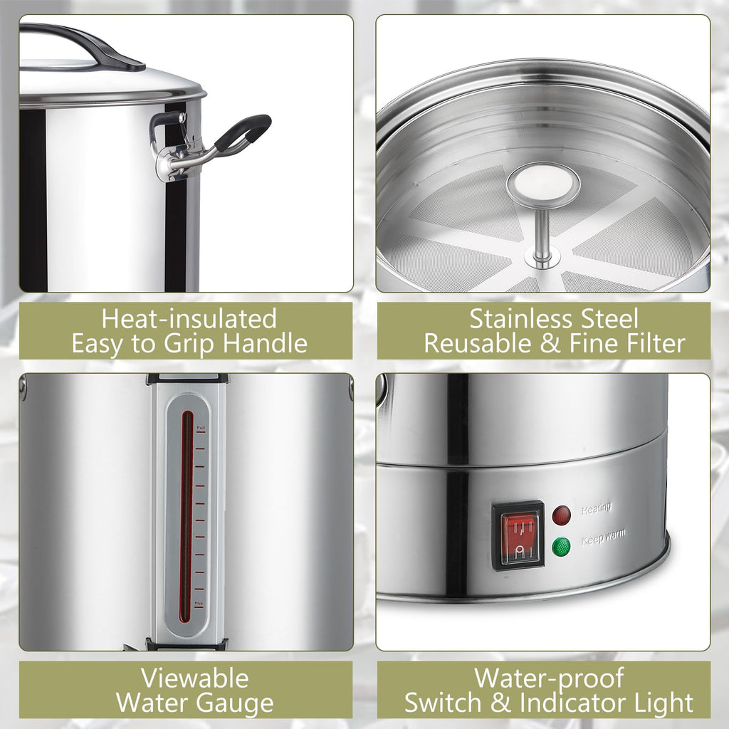 24L Stainless Steel Commercial Coffee Urn A77642