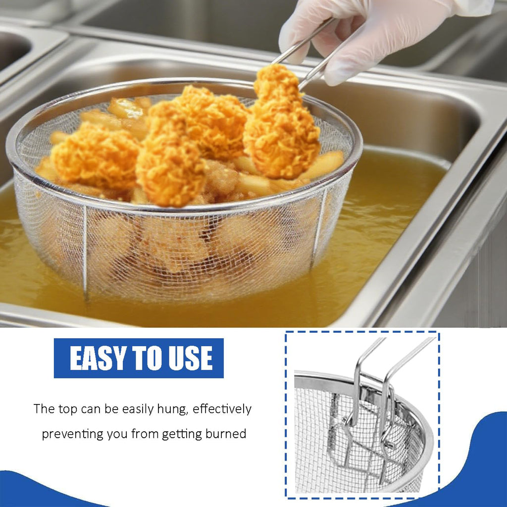 9 Inch Stainless Steel Deep Fry Basket with Handle K902