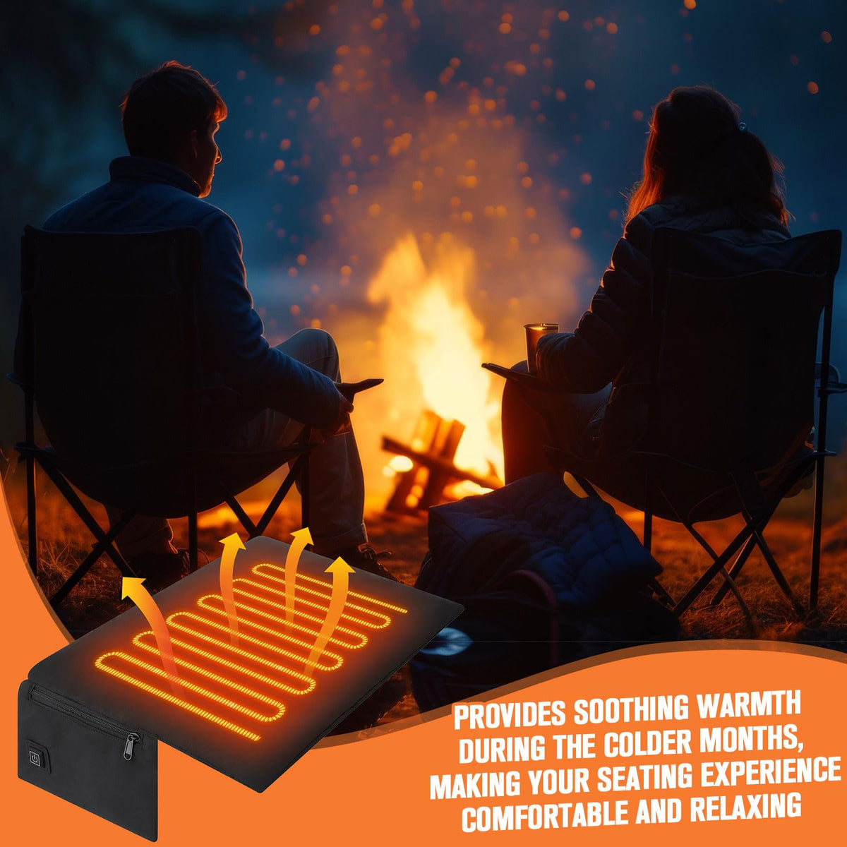2 Pack Heated Stadium Seat Cushion V42201
