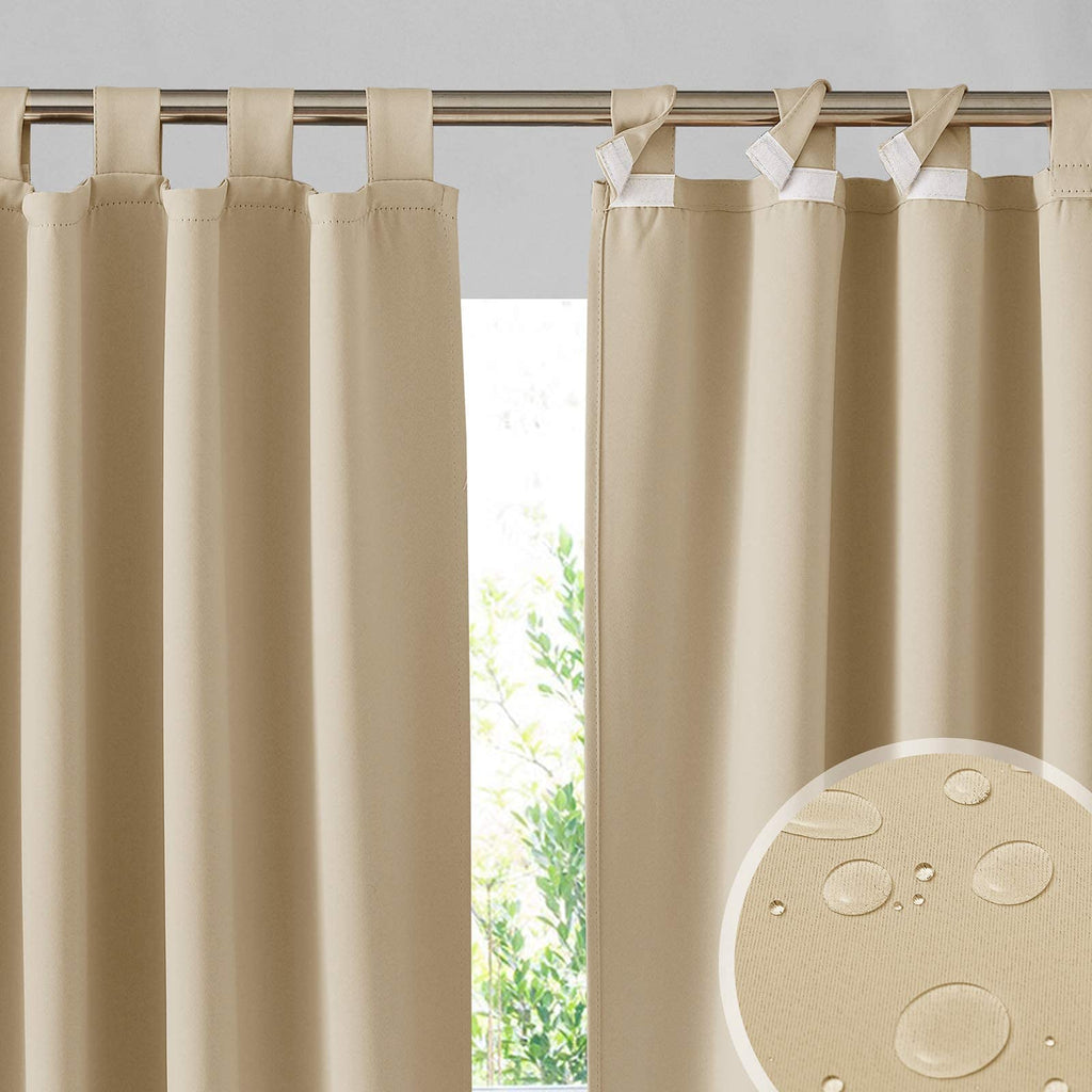 Waterproof Outdoor Curtains 2 Panels S207