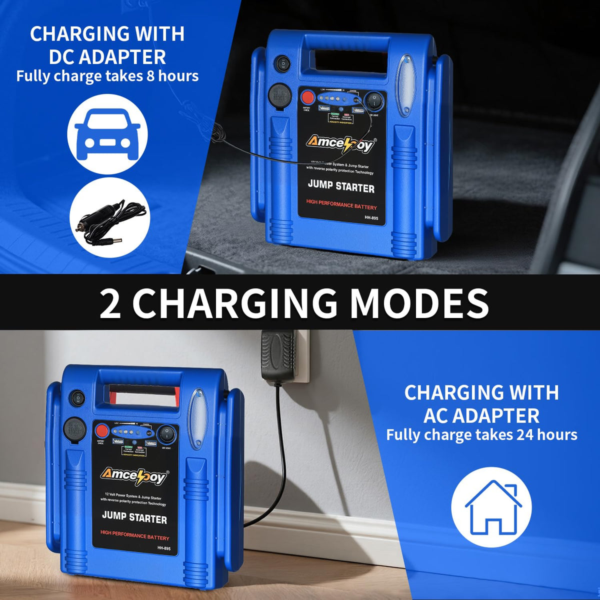 2000 Peak Amp 12V Car Battery Jump Starter S462