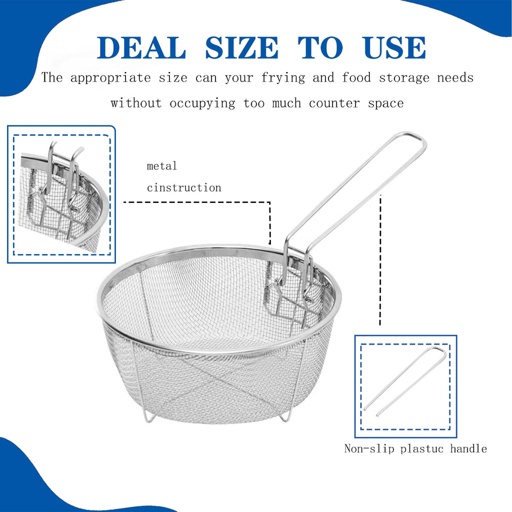 9 Inch Stainless Steel Deep Fry Basket with Handle K902