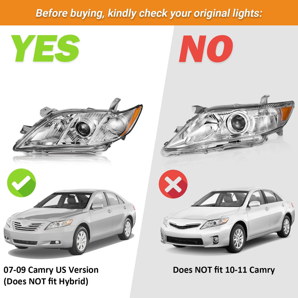Anti-Fogging Headlights Assembly for Toyota Camry I1129