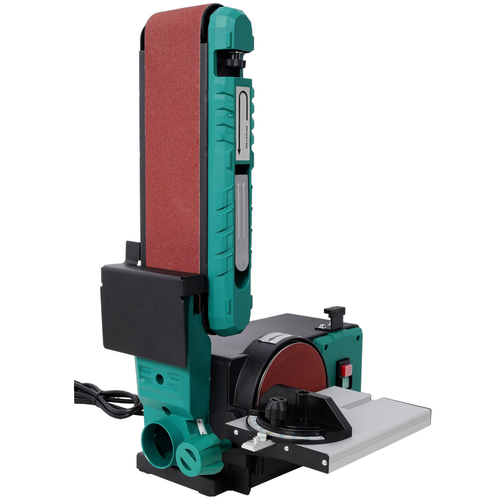 Benchtop Belt and Disc Sander 4x36 Inch Belt 6 Inch Disc Adjustable 0-90 Degree Tilt Green S338388