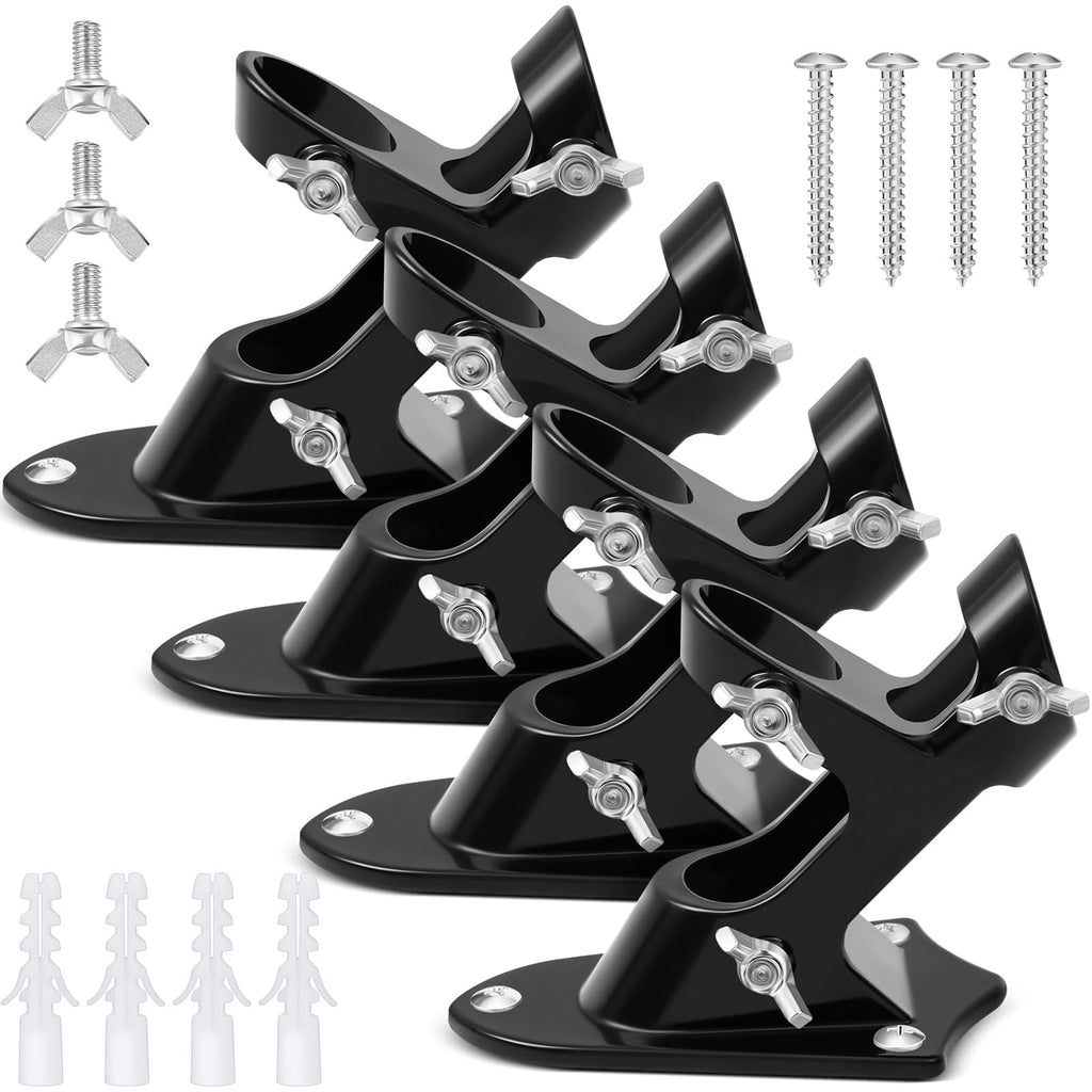 4 Pcs Black Flag Pole Holder H2149