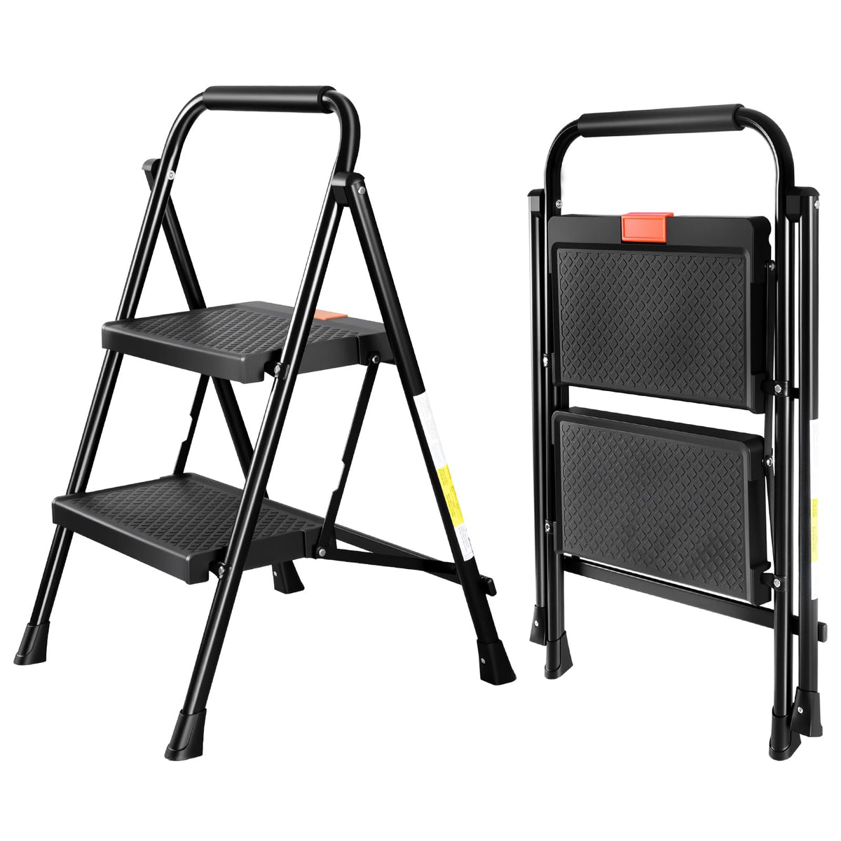 2 Step Steel Ladder with Anti-Slip Pedal N859