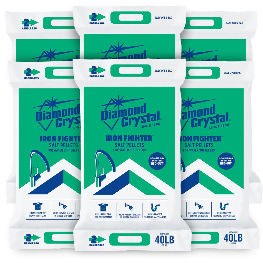 6 Pack Water Softener Salt Pellets, 40 lb G693481