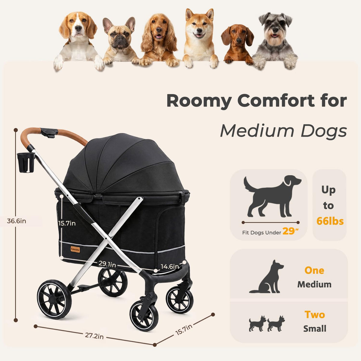 Lightweight Aluminum Dog Stroller M856767