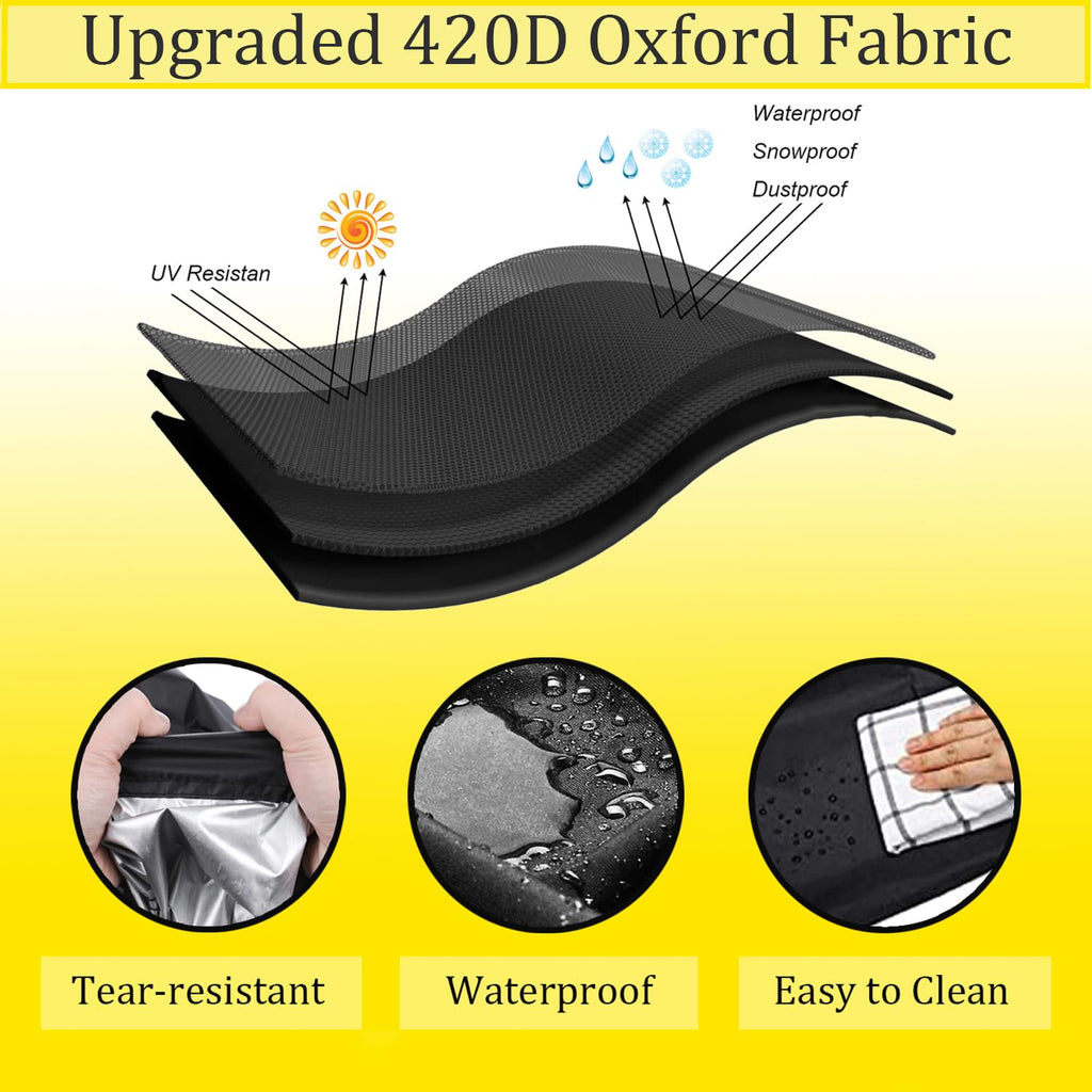 Waterproof Outdoor Furniture Cover 420D, 47"L x 22"W x 30"H Black O186