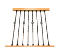 Indoor Stair Rail Section Kit with Black Metal Balusters E3954