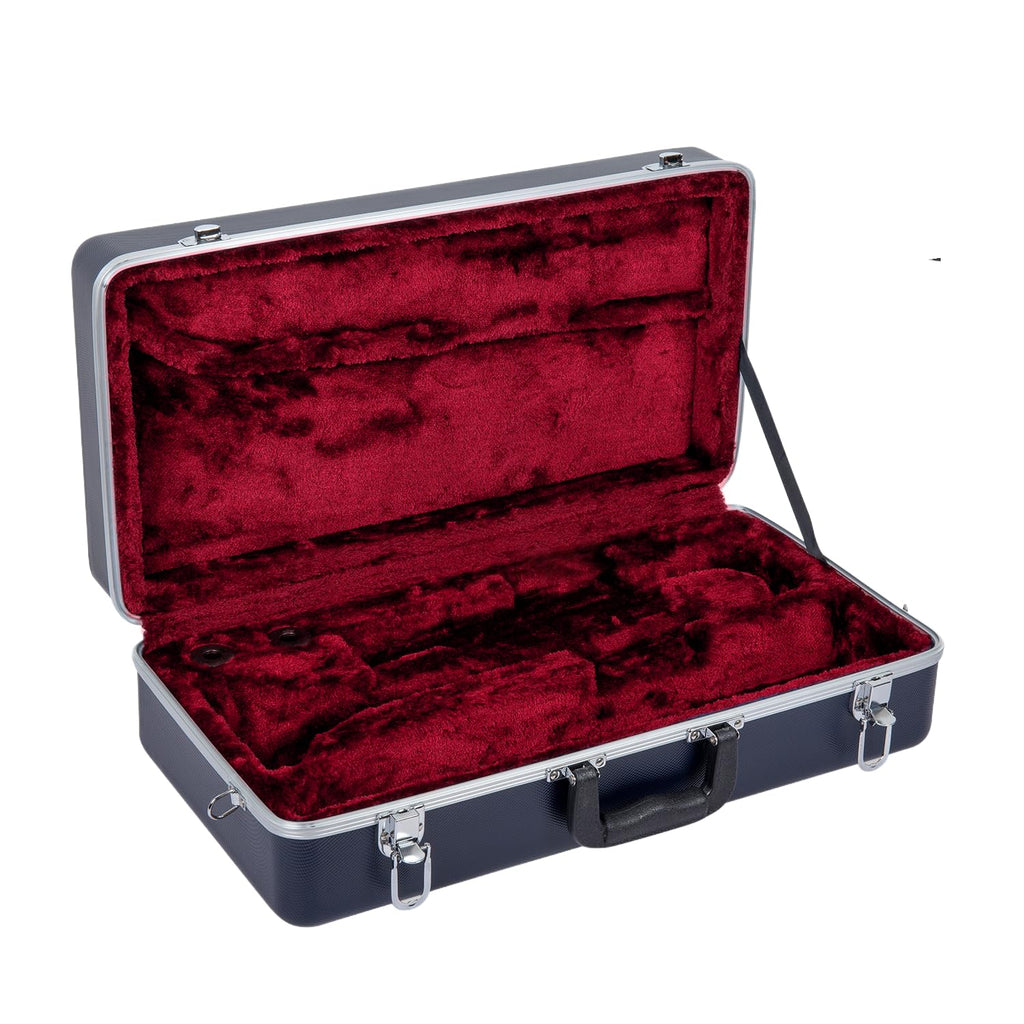 Textured Blue ABS Trumpet Case with Velvet Interior Z101