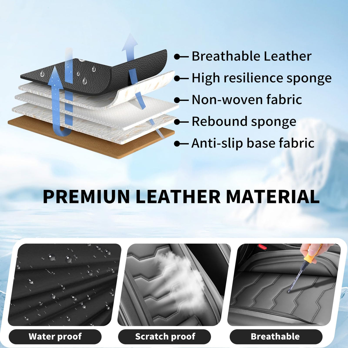Black Car Seat Covers L47854