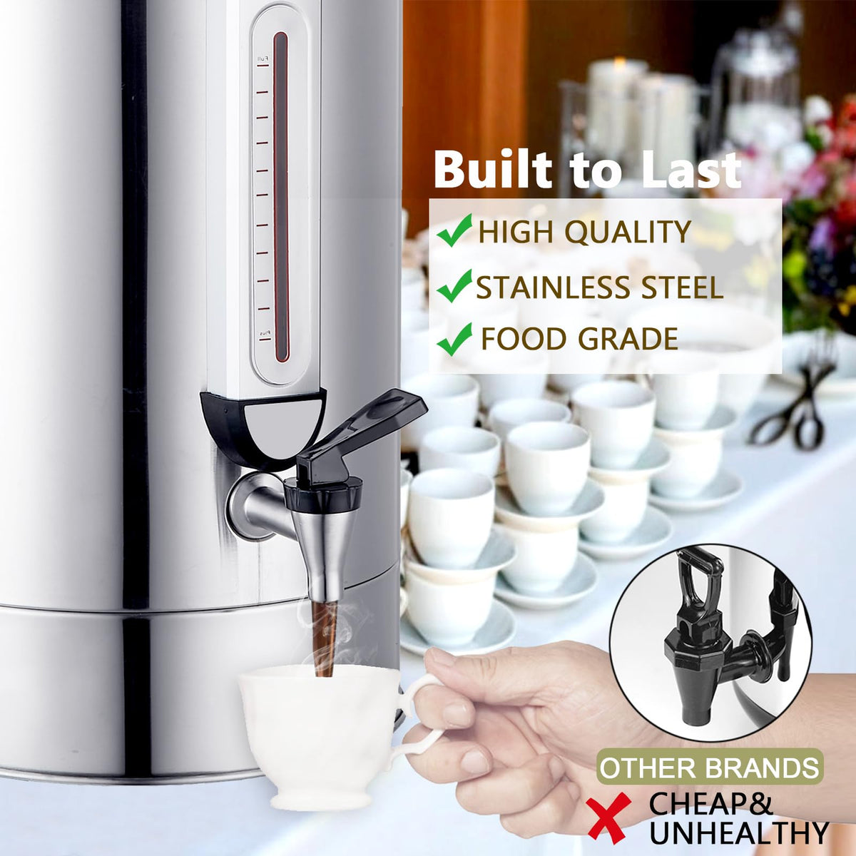 24L Stainless Steel Commercial Coffee Urn A77642
