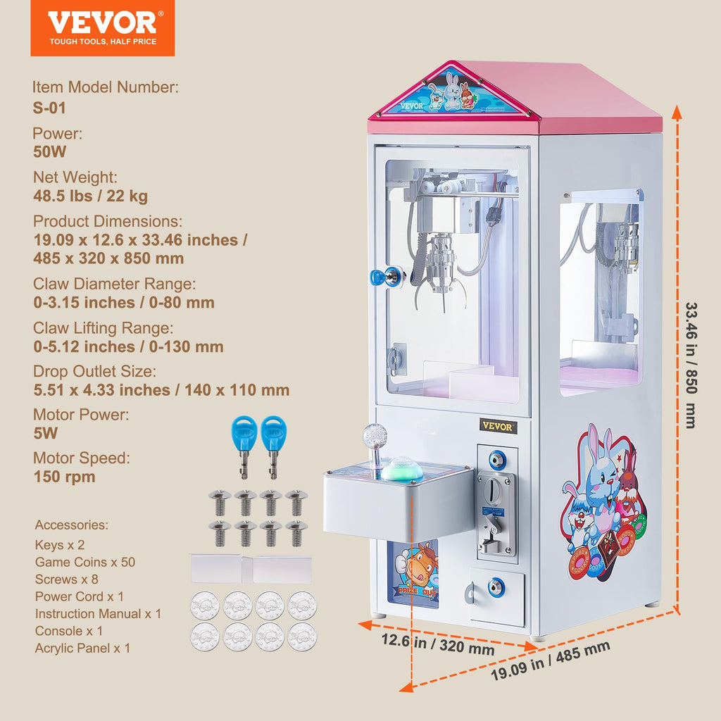 Claw Machine with Light and Sound C213
