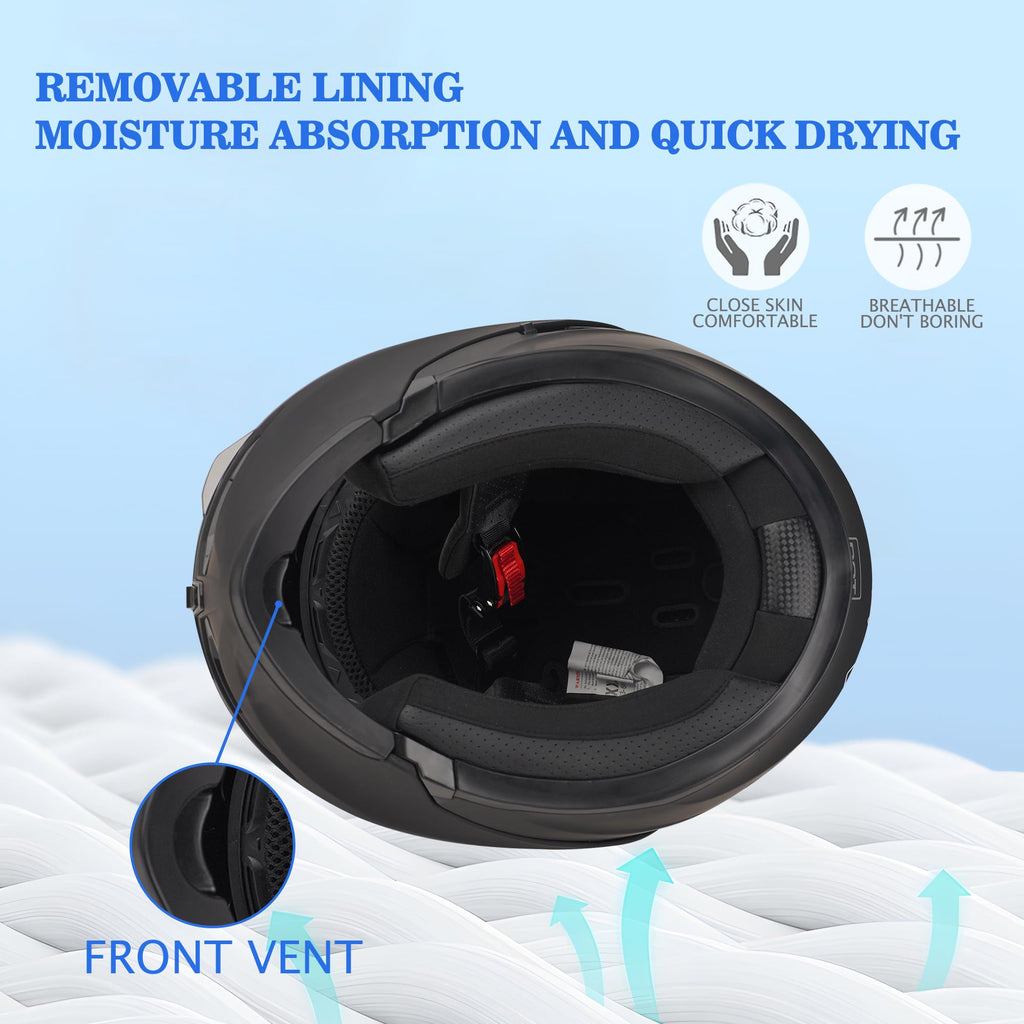Bluetooth Modular Motorcycle Helmet DOT Approved Dual Visor P355304
