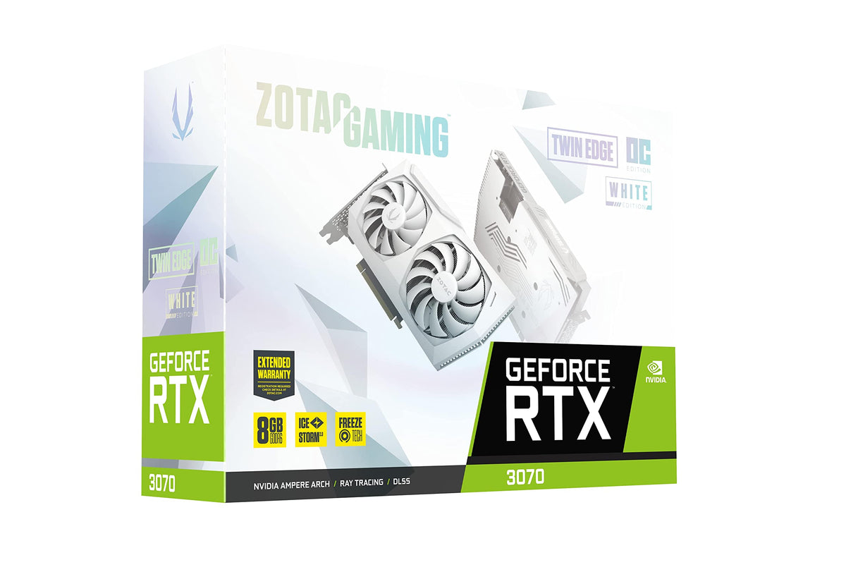 White 8GB GDDR6 256-bit PCIE 4.0 Gaming Graphics Card T424